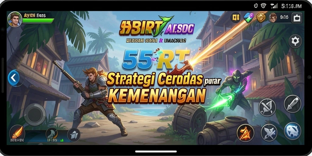 Tampilan gameplay 55RT yang menarik dan strategis.