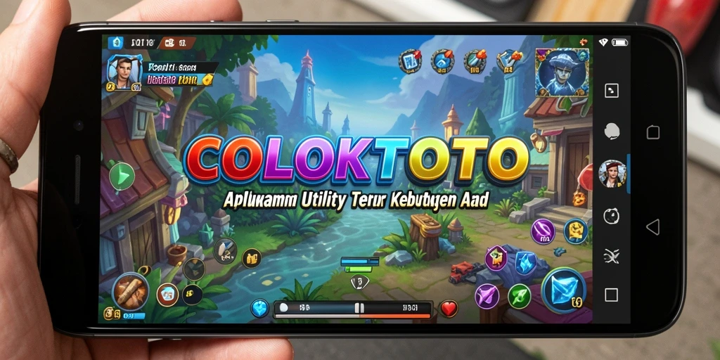 Tampilan utama aplikasi COLOKTOTO dengan fitur Utility yang menarik.