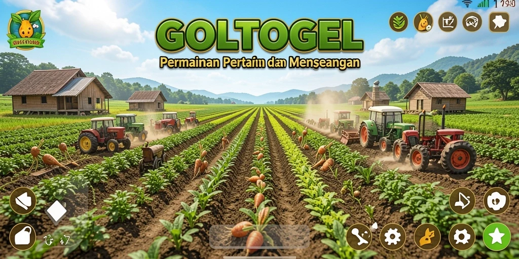 Gambaran gameplay serunya GOLTOGEL saat bertani.