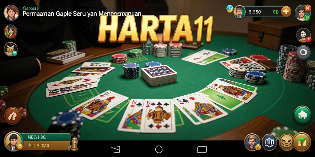 Tampilan gameplay HARTA11 yang menarik dan interaktif dalam permainanGaple.