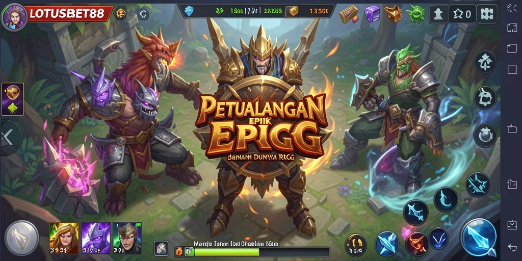 Tampilan gameplay RPG yang menakjubkan dalam LOTUSBET88.