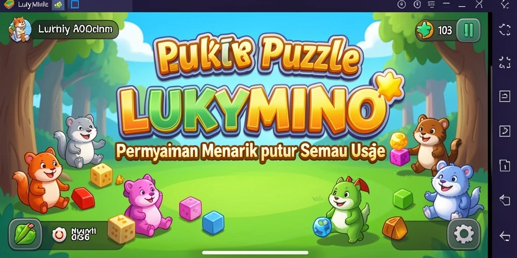 Screenshot gameplay LUKYMINO menunjukkan tantangan Puzzle menarik.