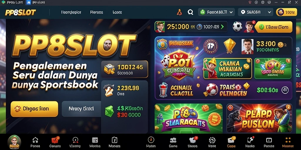 Tampilan menarik dari gameplay Sportsbook di PP8SLOT.
