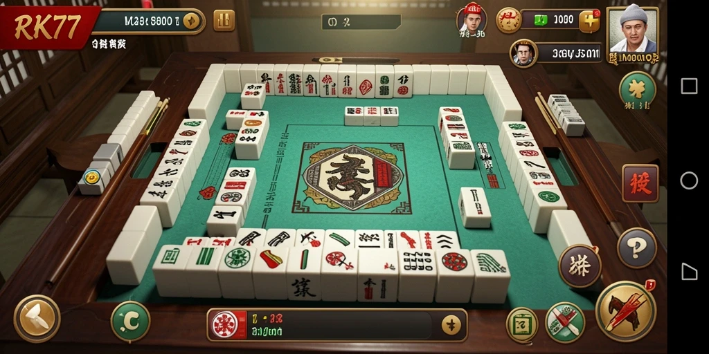 Tampilan ikonik dari gameplay Mahjong di RK77.