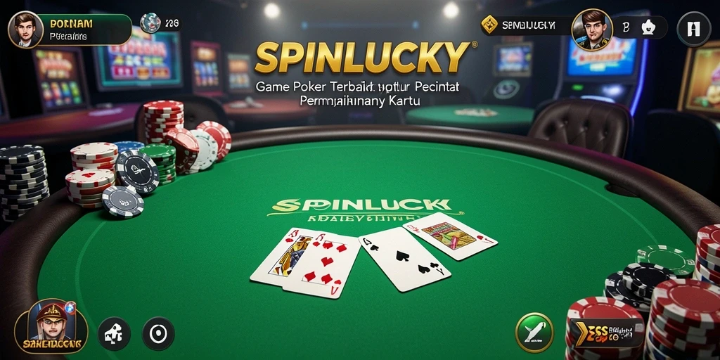 Tampilan gameplay SPINLUCKY yang memikat dalam permainan Poker.