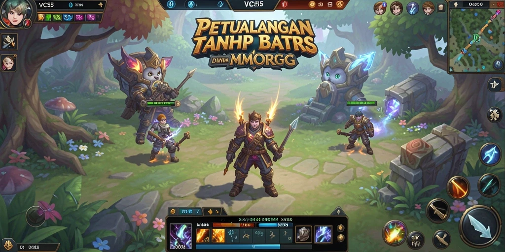 Tampilan gameplay memukau dalam dunia MMORPG yang penuh petualangan.